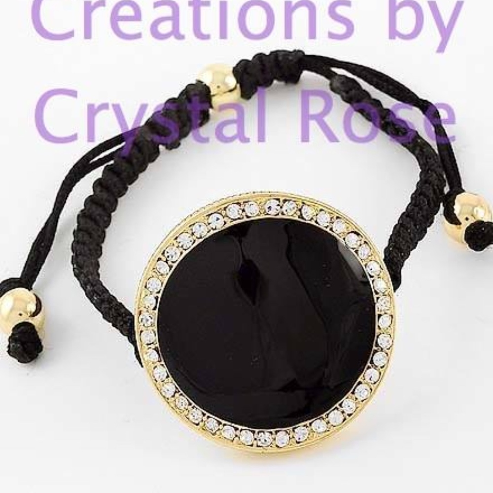 Beautiful Enamel & Rhinestone Bracelet